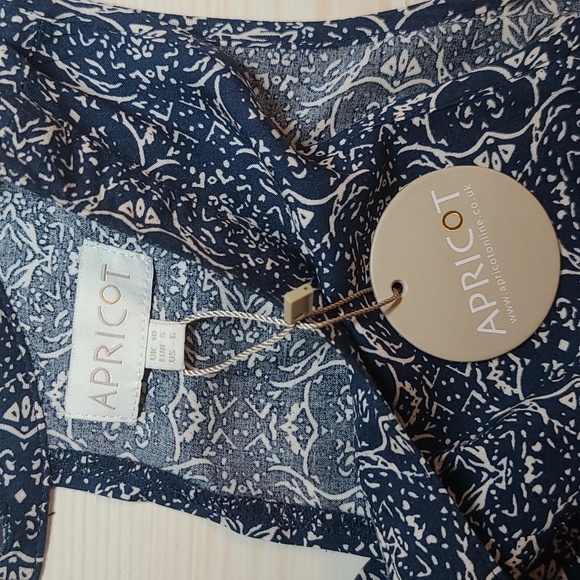 NWT Women's Dark Blue and White Viscose A-line Sleeve less Dress(Sz 6) - Picture 2 of 12